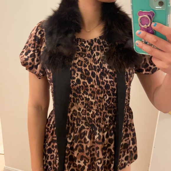 Black real rabbit fur scarf - Picture 2 of 9